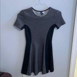 black and white dress